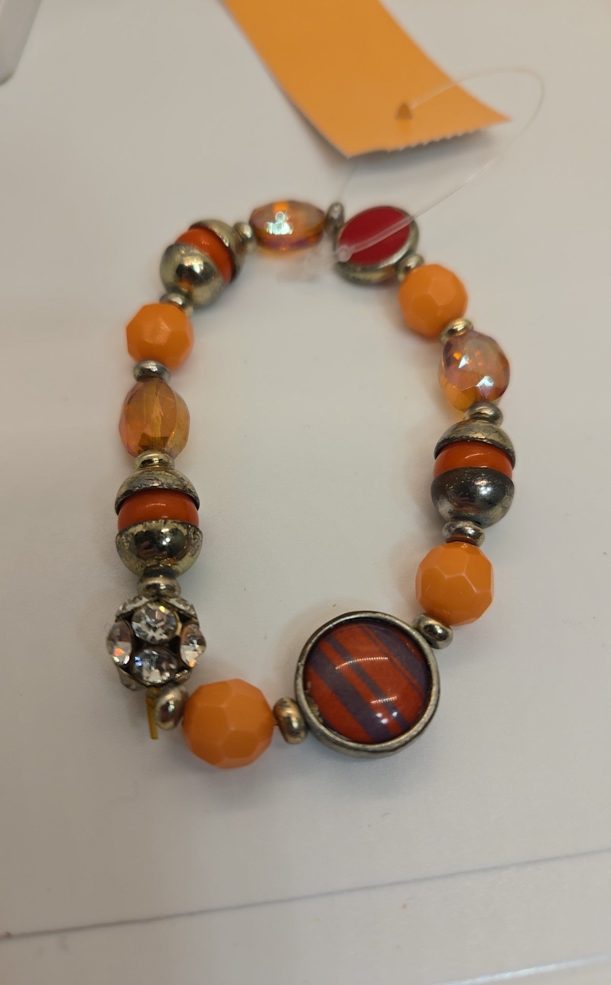 Orange Beaded Bracelet