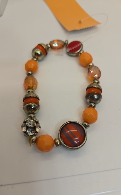 Orange Beaded Bracelet
