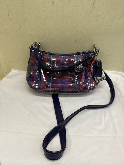 Coach 16048 Poppy Sequin Tartan Shoulder/Crossbody Purse Bag