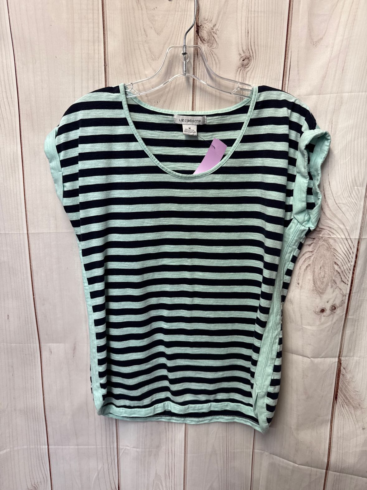 Liz Claiborne Women's Size M Blue Short Sleeve Top