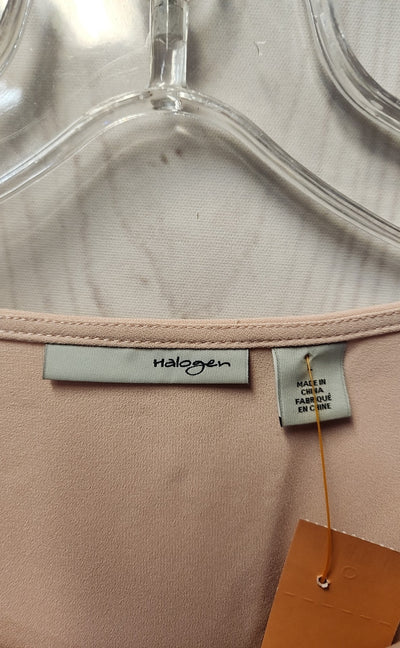 Halogen Women's Size L Peach Short Sleeve Top