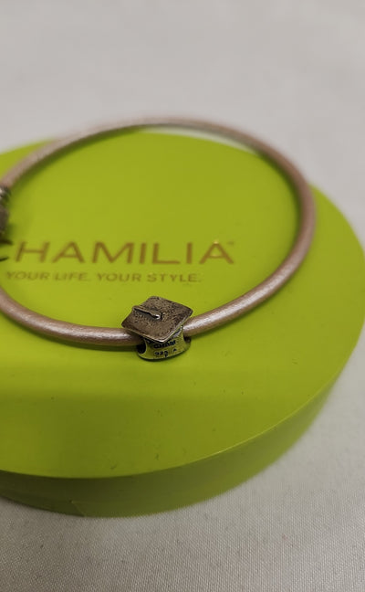 Chamilia Pink & .925 Sterling Silver Clasp & Charm Bracelet