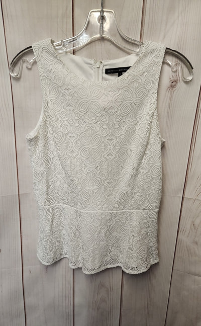 White House Black Market Women's Size 6 White Sleeveless Top