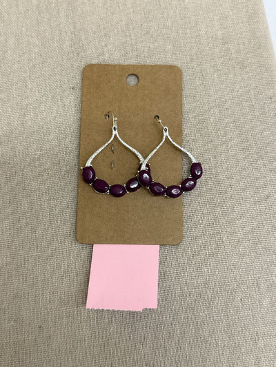 Purple Drop Earrings