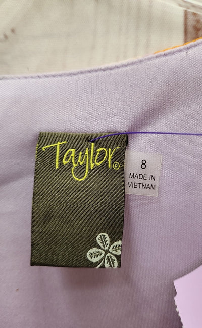 NWT Taylor Women's Size 8 Pink Floral Dress
