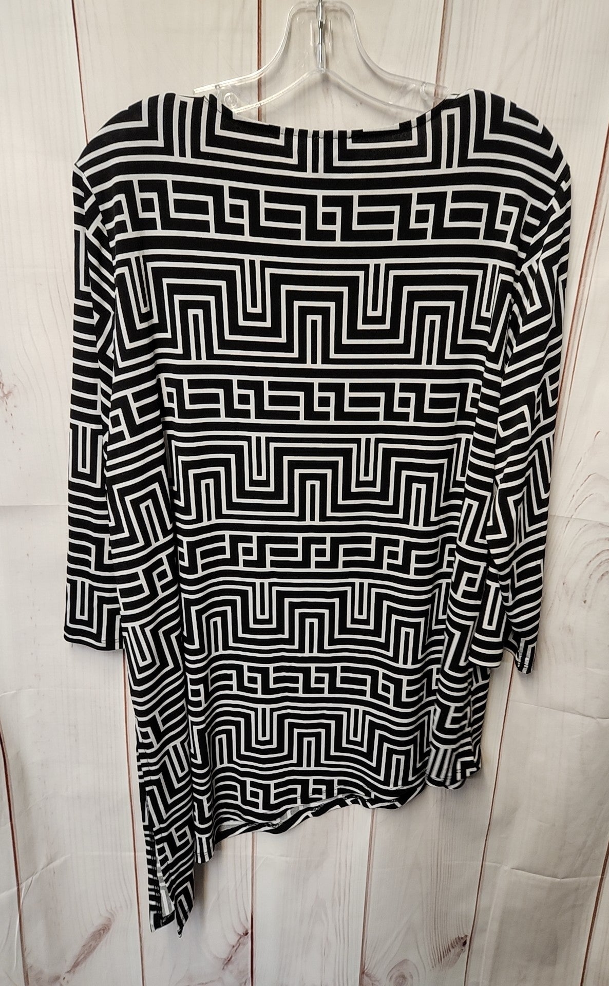 Chico's Women's Size 3= US XL Black 3/4 Sleeve Top