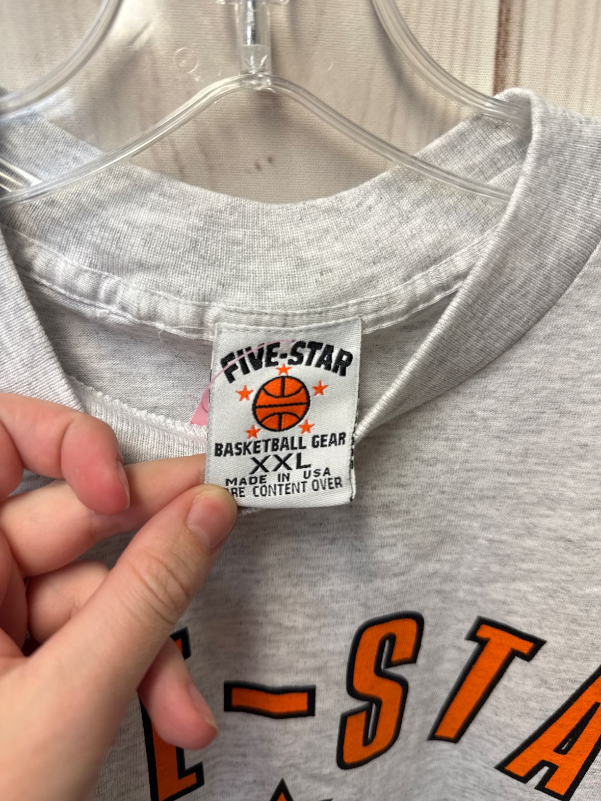 NWT Five- Star Basketball Men's Size XXL Gray Shirt