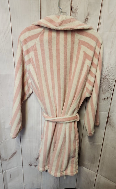 Bliss Women's Size Large/X-Large White & Pink Robe