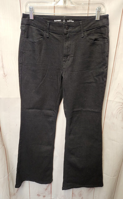 Old Navy Women's Size 29 (7-8) Petite Black Jeans High Rise Wow Flare