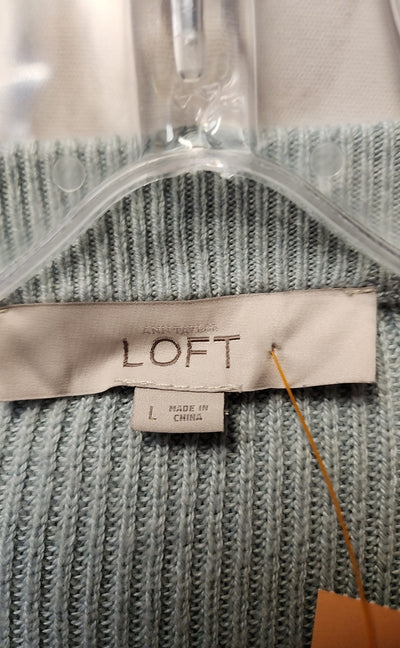 Loft Women's Size L Light Blue Cardigan