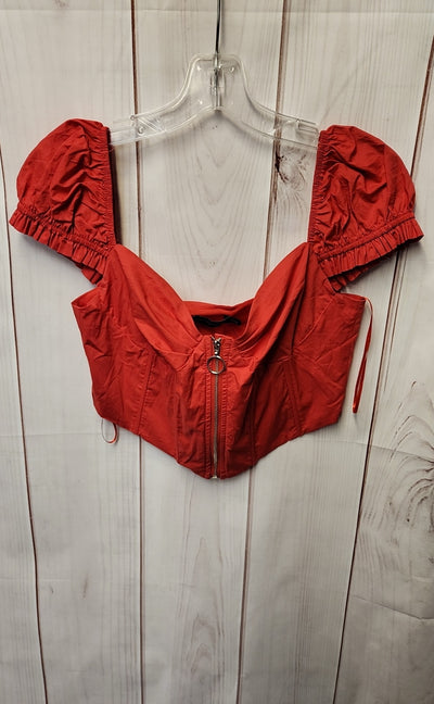 Pretty Little Thing Women's Size 4 Red Short Sleeve Top