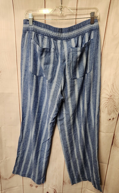 Old Navy Women's Size M Blue Pants High Rise Wide Leg