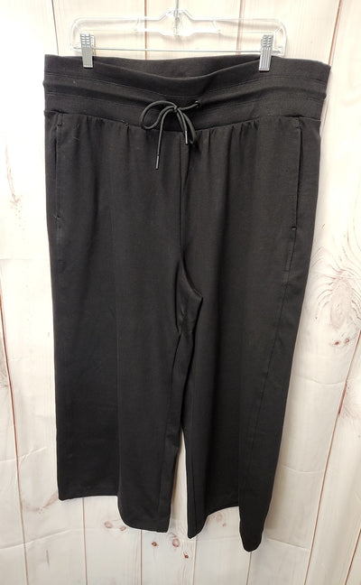 Old Navy Women's Size XL Black Sweatpants Extra High Rise Wide Leg