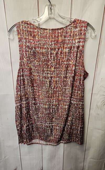 J Jill Women's Size L Red Sleeveless Top
