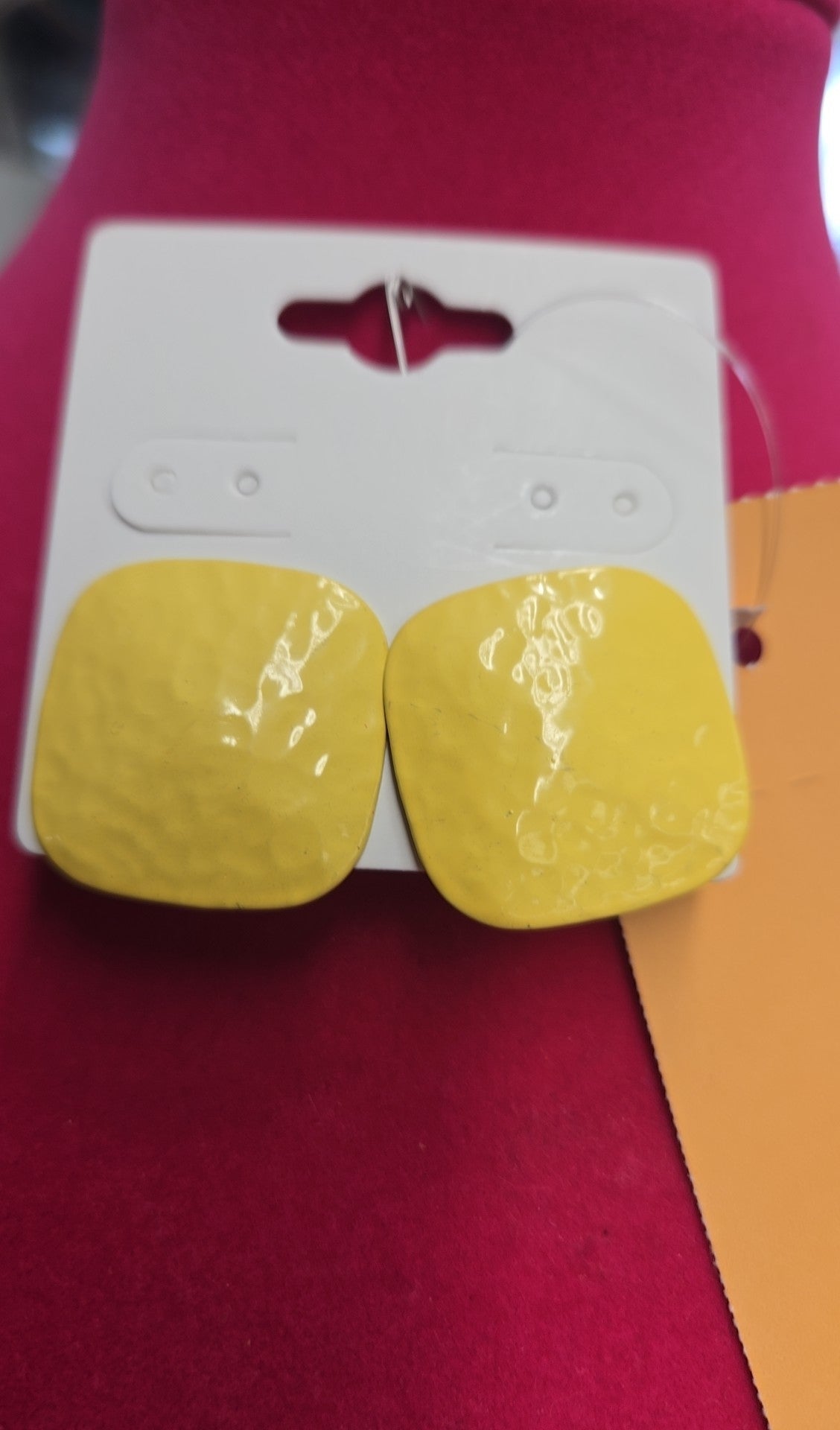 Yellow Stud Earrings