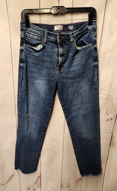 Kensie Women's Size 30 (9-10) Blue Jeans The Allie High Rise Slim Staight
