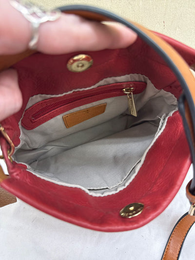Valentina Red Leather Purse Bag