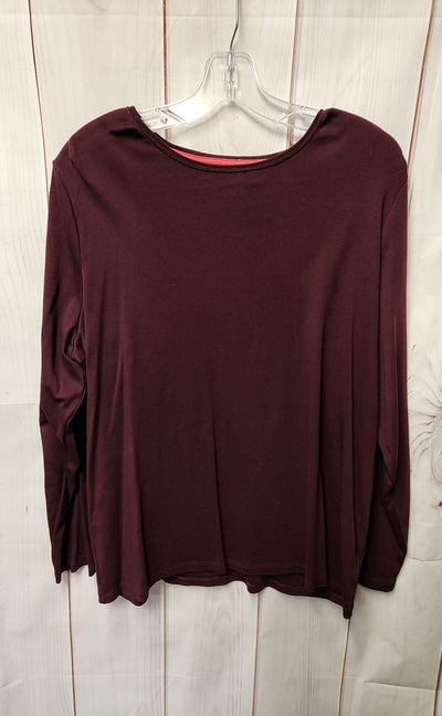 Talbots Women's Size 2X Purple Long Sleeve Top