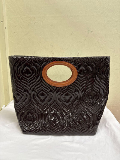 Kate Spade Brown Embossed Leather Tote Bag