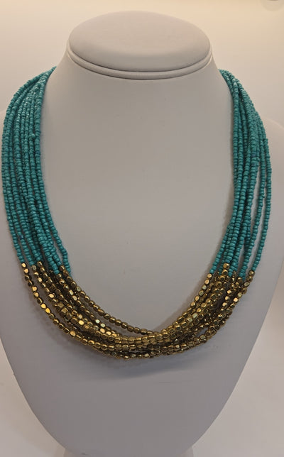 Blue Beaded Necklace