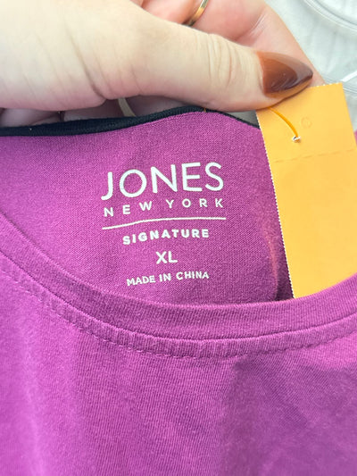 Jones New York Women's Size XL Purple Sleeveless Top