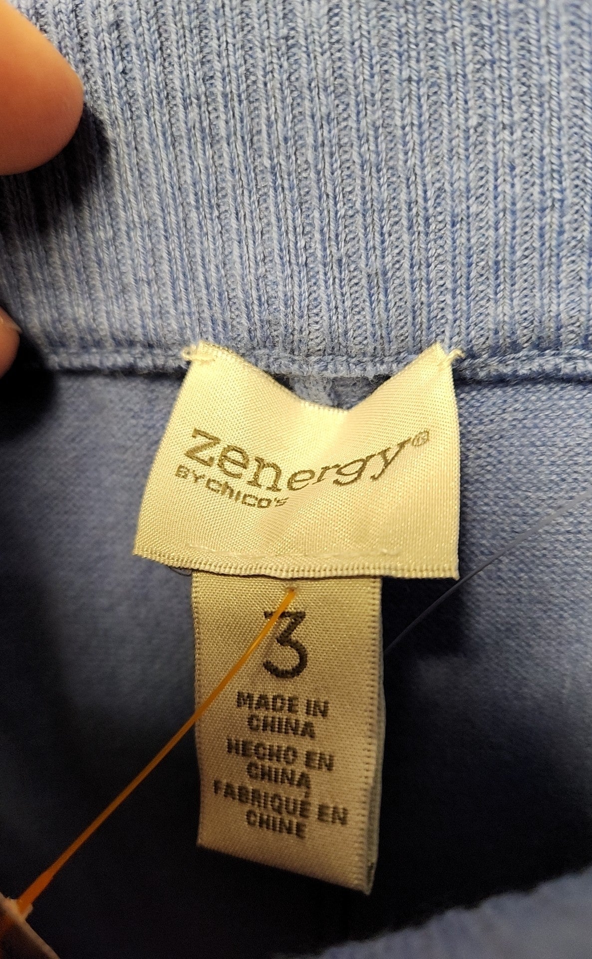NWT Zenergy - Chico's Women's Size 3 = US XL Blue Sweatpants