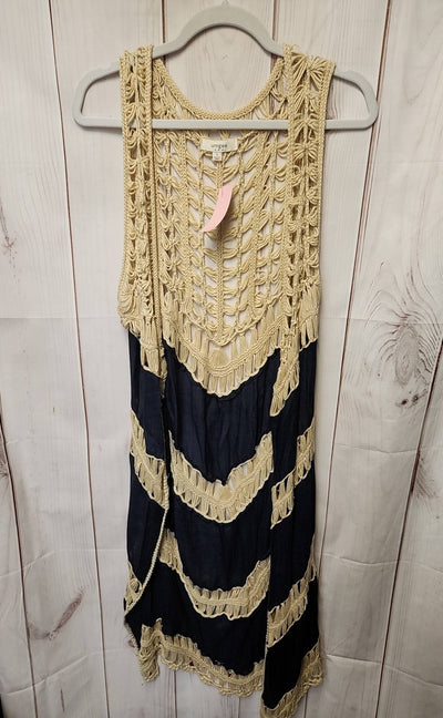 Umgee Women's Size S Navy & Beige Cardigan