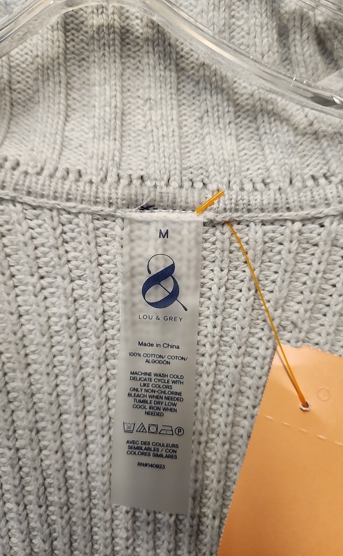 Lou & Grey Women's Size M Gray Full Zip Sweater