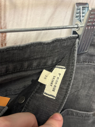 Madewell Women's Size 27 (3-4) Black Jeans 9" High Rise Skinny