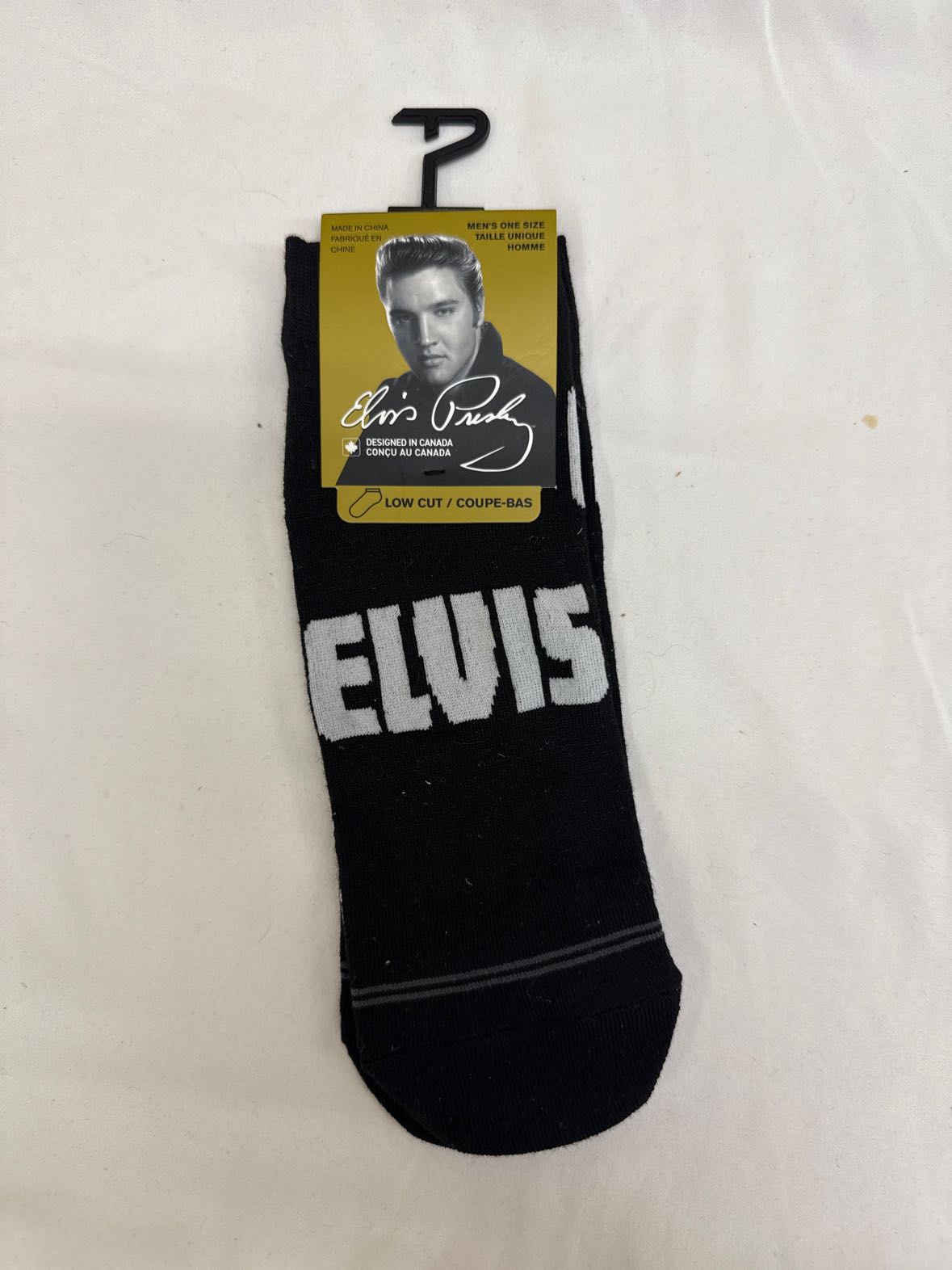 Elvis Men's Size 7-10 Black Socks