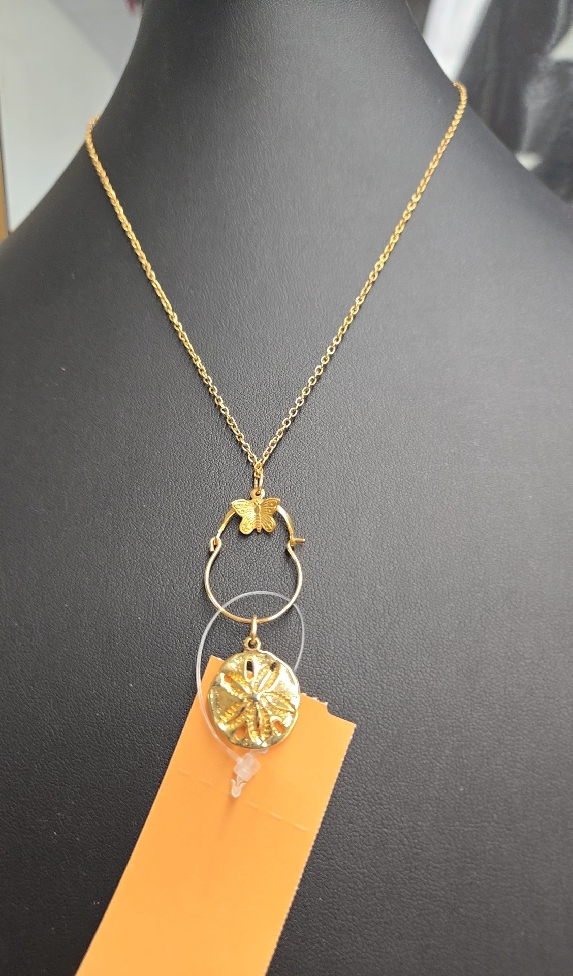 Gold Sand Dollar Necklace