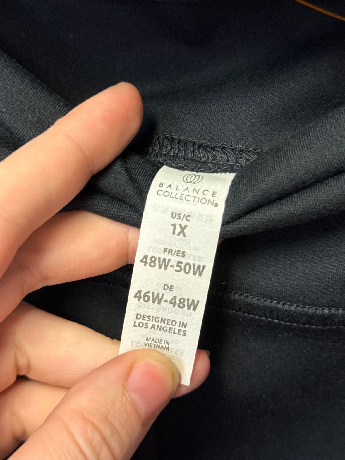 Balance Women's Size 1X Black Leggings
