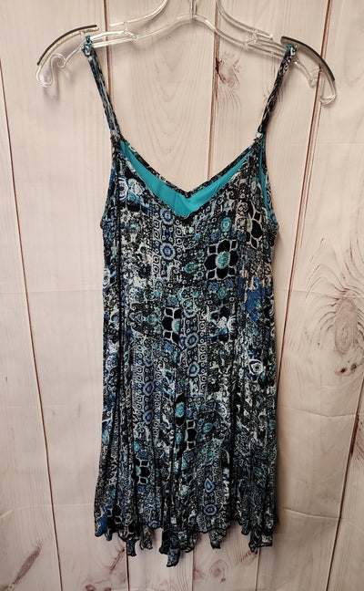 Lily Rose Women's Size S Black & Blue Floral Dress