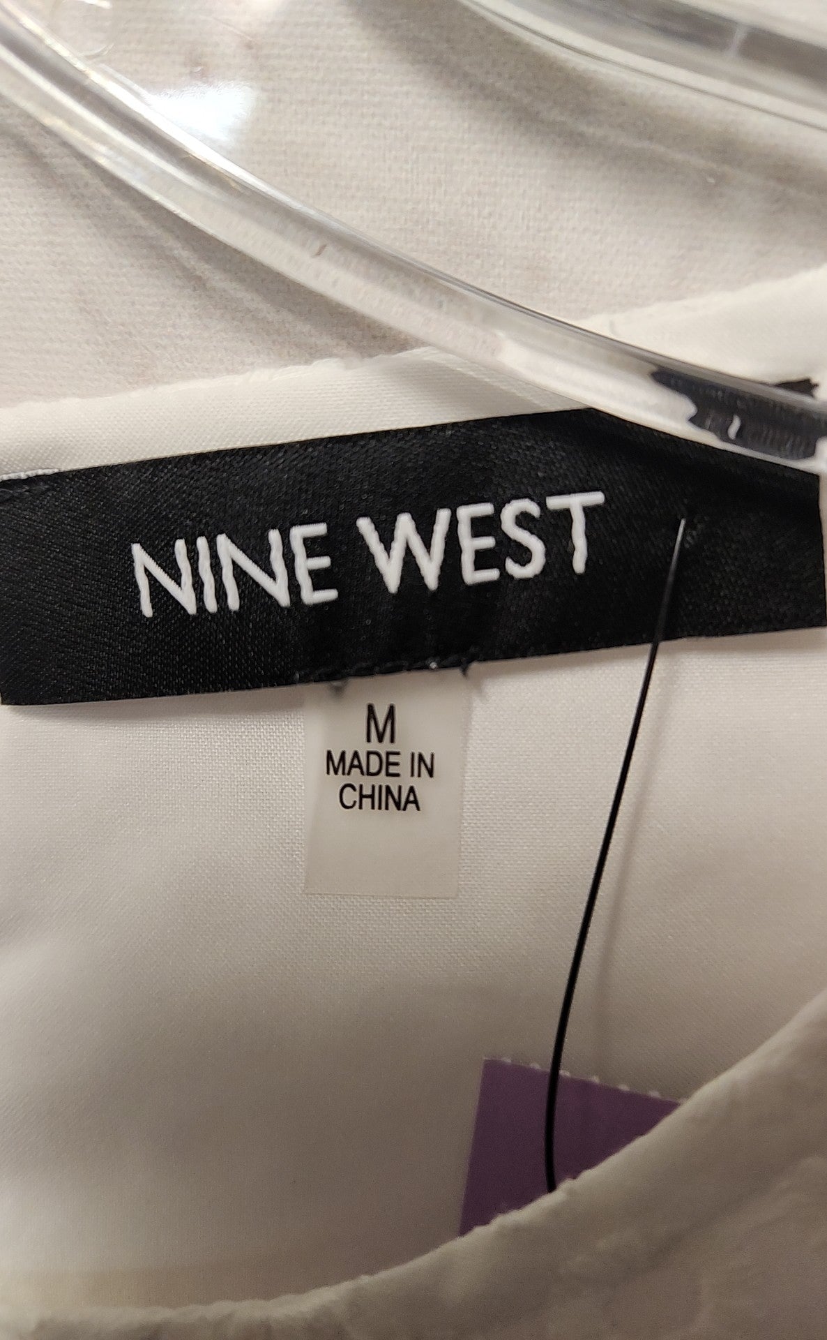 NWT Nine West Women's Size M White Long Sleeve Top