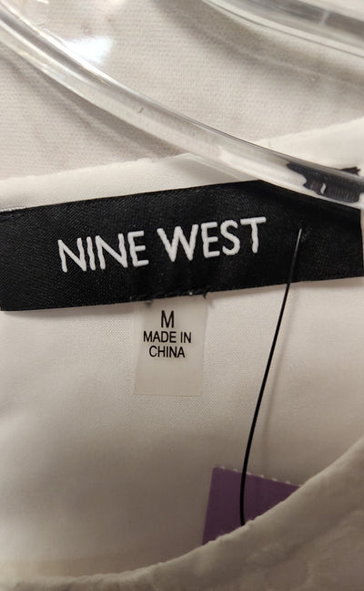 NWT Nine West Women's Size M White Long Sleeve Top
