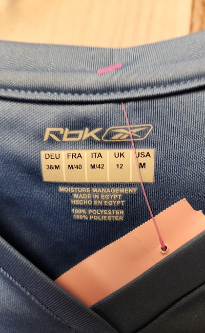 Reebok Women's Size M Blue Short Sleeve Top
