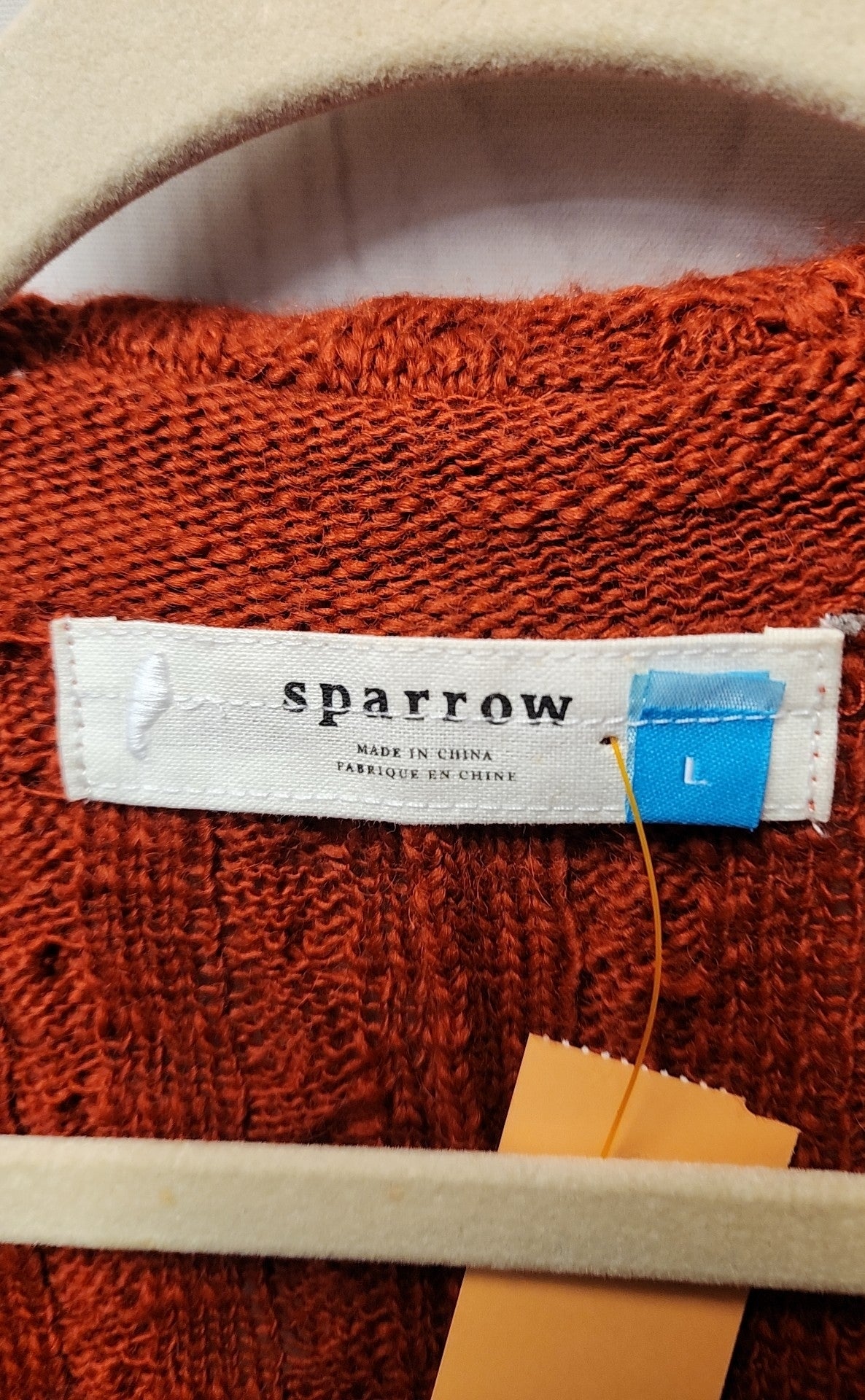 Sparrow Women's Size L Red Cardigan
