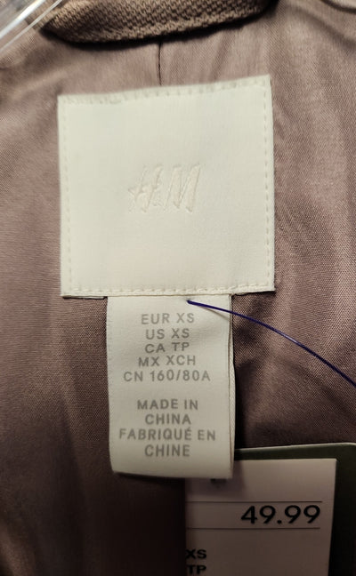 NWT H&M Women's Size XS Brown Jacket