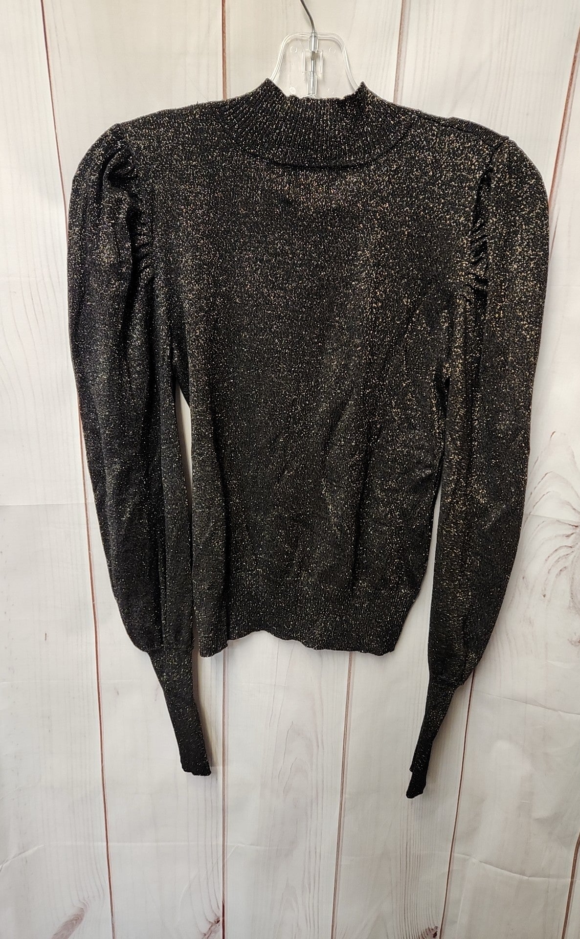 Evereve Women's Size XS Black & Gold Sweater