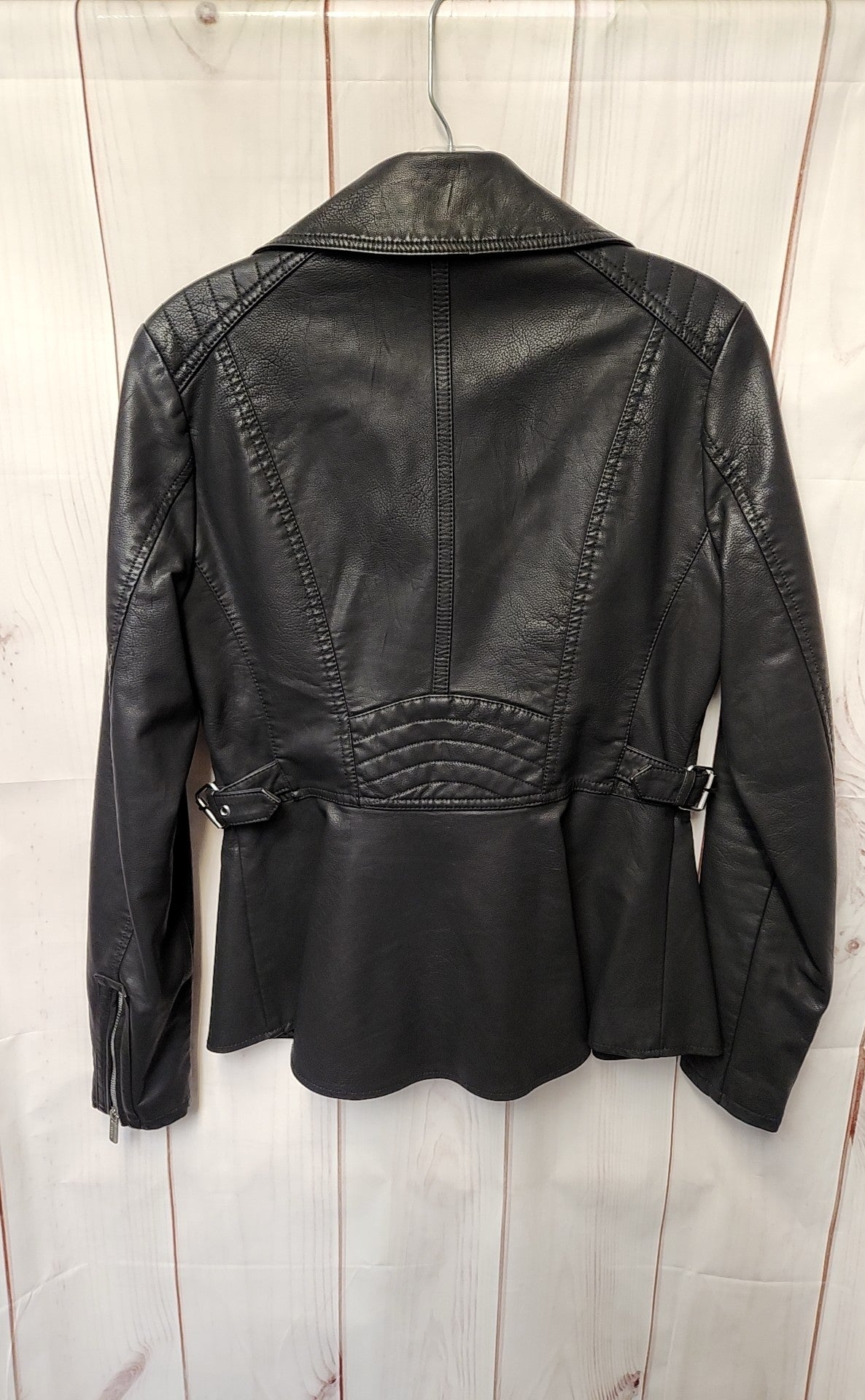 Guess Women's Size S Black Faux Leather Jacket