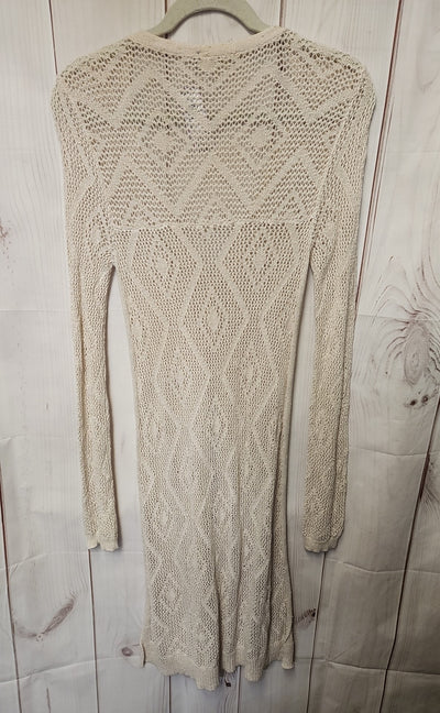 Free People Women's Size M Beige Cardigan
