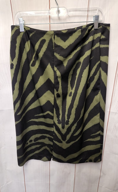 New York & Company Women's Size 12 Black & Green Skirt