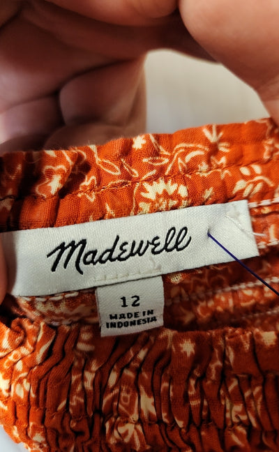 Madewell Women's Size 12 Red Sleeveless Top