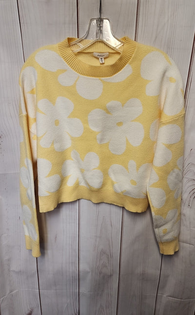 Debut Women's Size S Yellow Floral Sweater