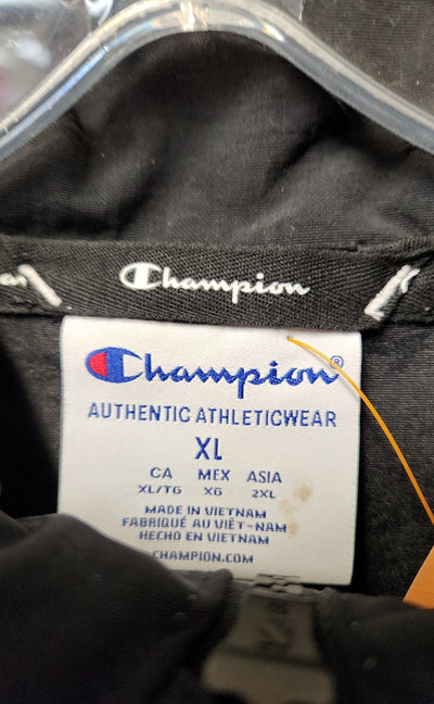 Champion Men's Size XL Black Half Zip Jacket
