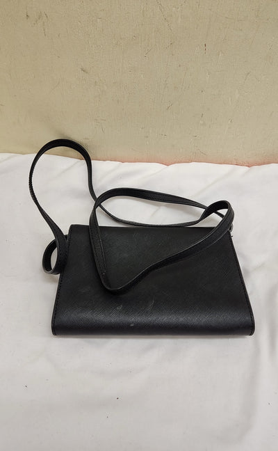 Michael Kors Black Leather Crossbody Purse Bag AS IS - marks