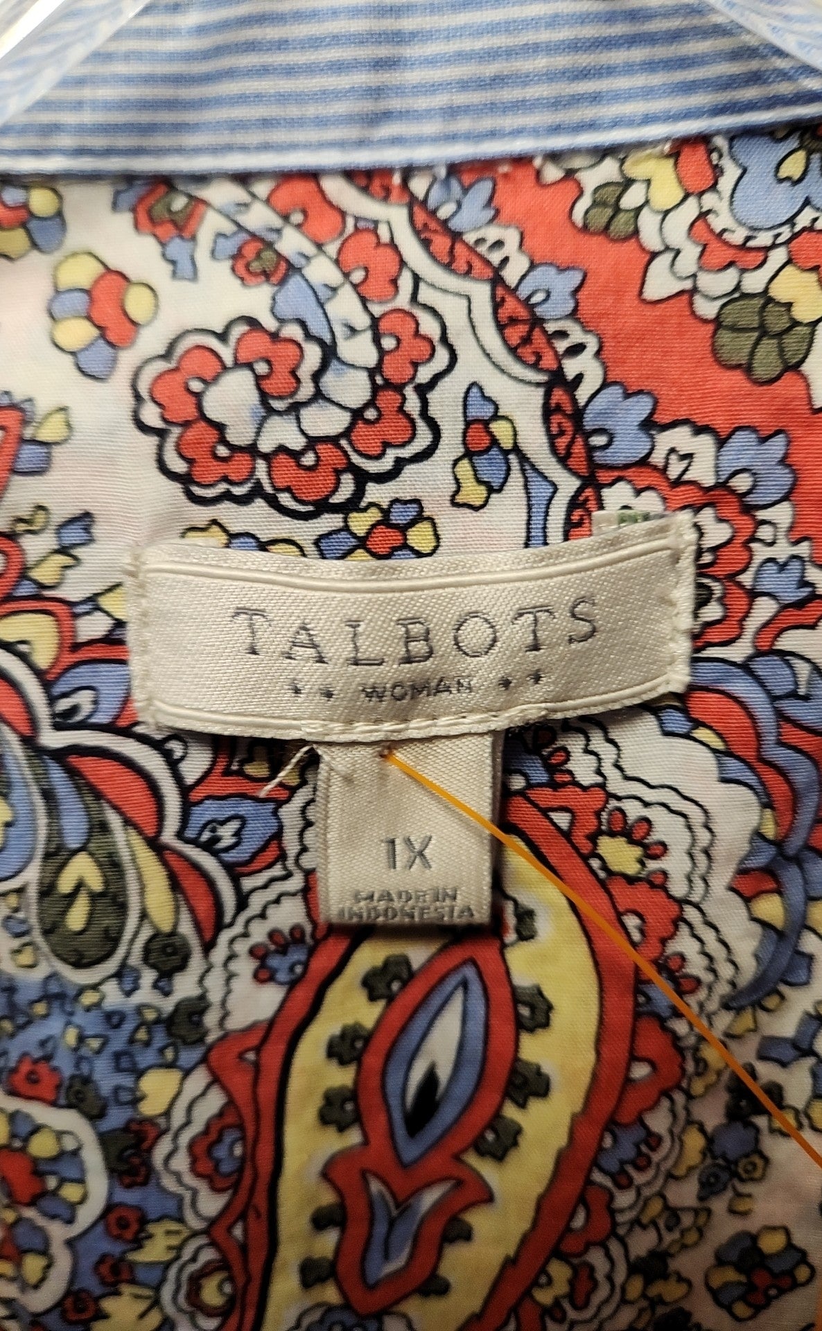 Talbots Women's Size 1X Pink Long Sleeve Top