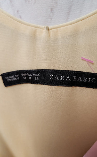 Zara Women's Size M Peach Sleeveless Top