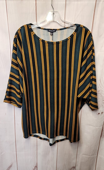Olivia Blu Women's Size L Green Short Sleeve Top