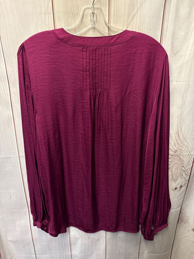 Nine West Women's Size XL Pink Long Sleeve Top